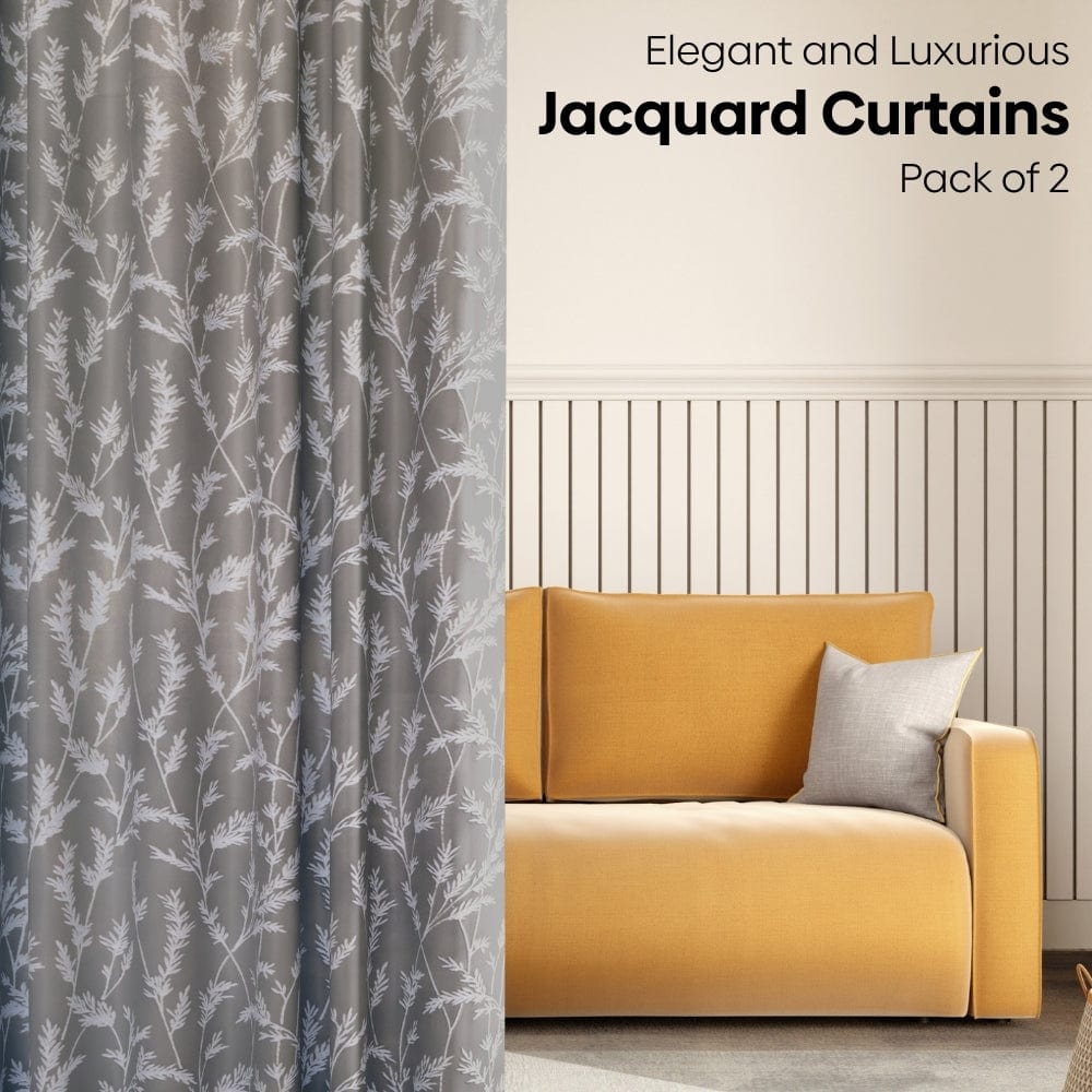 Whispering Willows Curtain Set, Slate