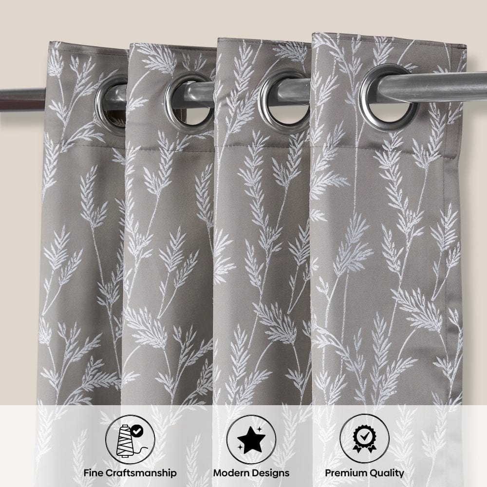 Whispering Willows Curtain Set, Slate