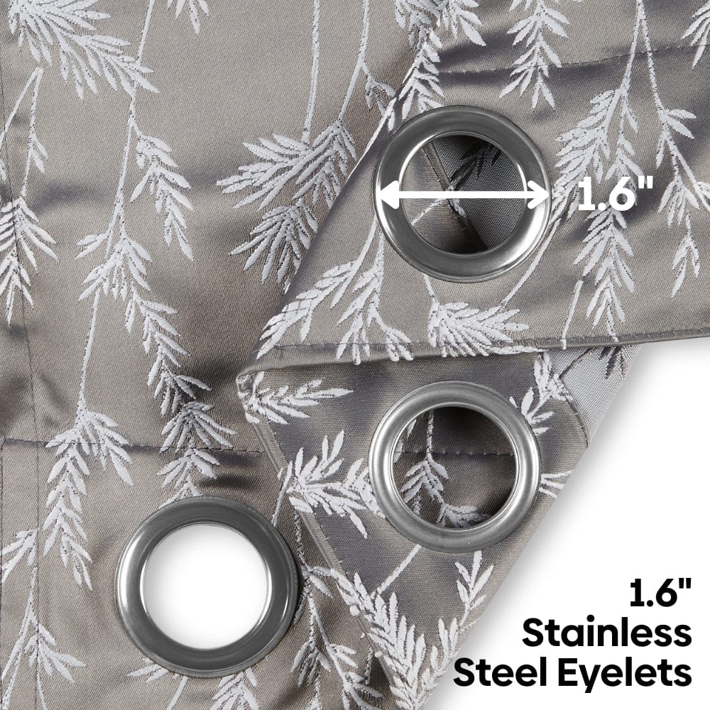 Whispering Willows Curtain Set, Slate