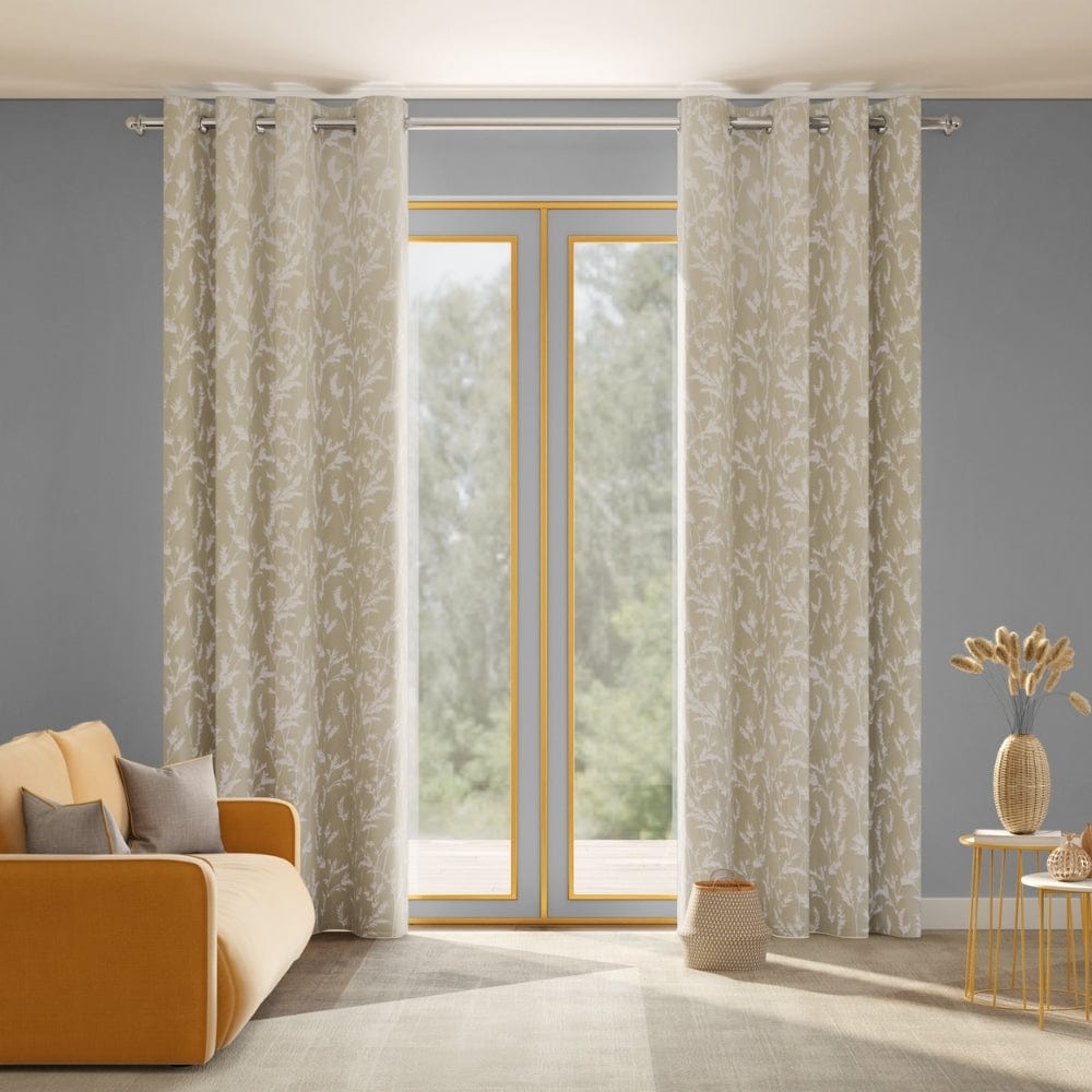 Whispering Willows Curtain Set, Taupe