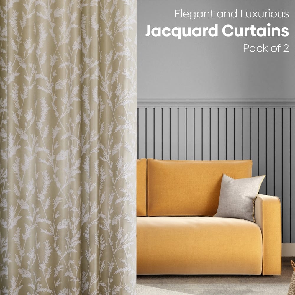 Whispering Willows Curtain Set, Taupe