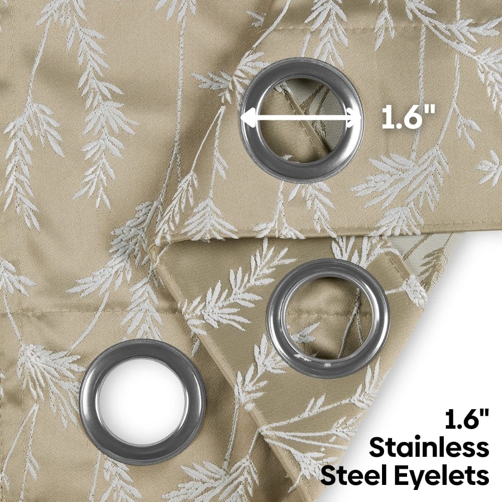 Whispering Willows Curtain Set, Taupe
