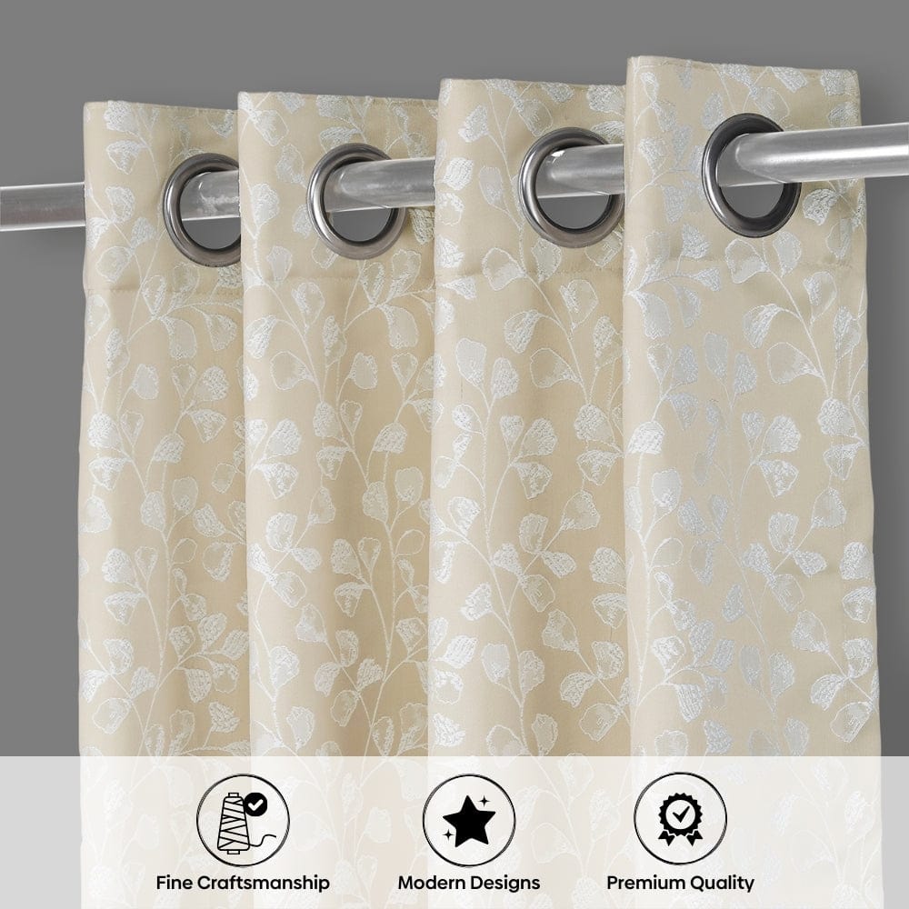 Ginkgo Serenity Curtain Set, Sand