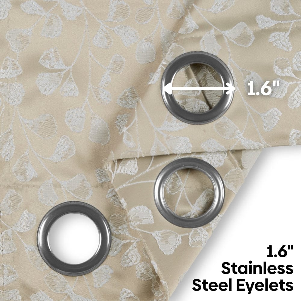 Ginkgo Serenity Curtain Set, Sand