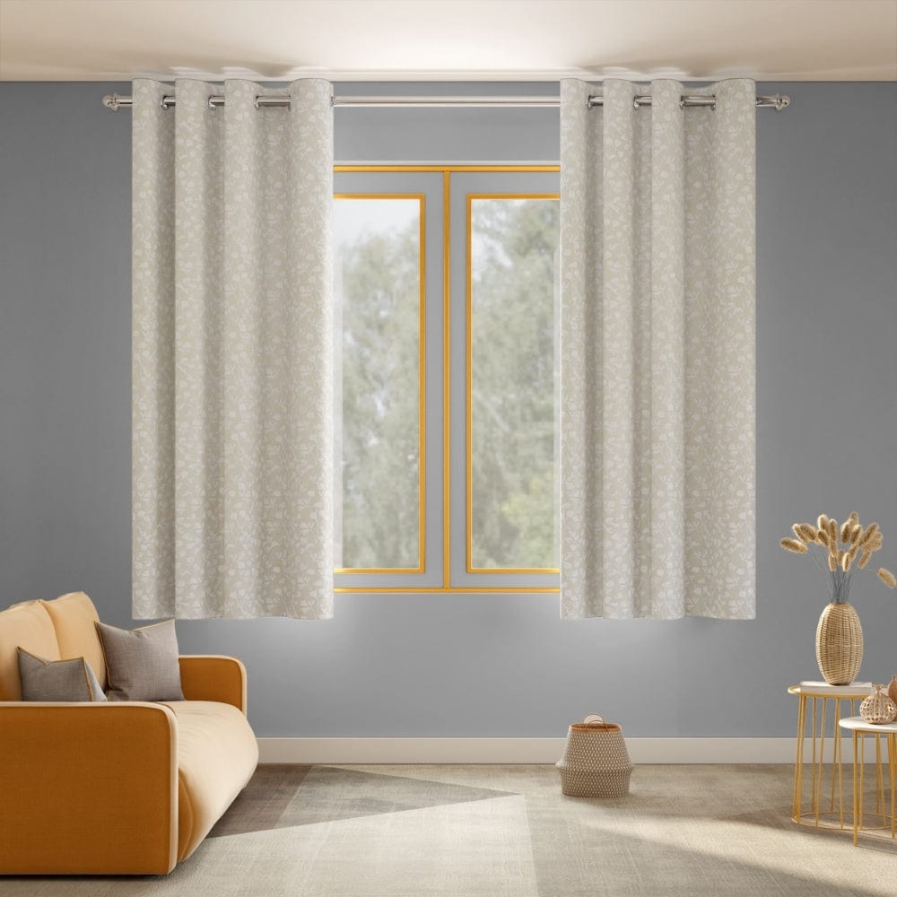 Ginkgo Serenity Curtain Set, Champange