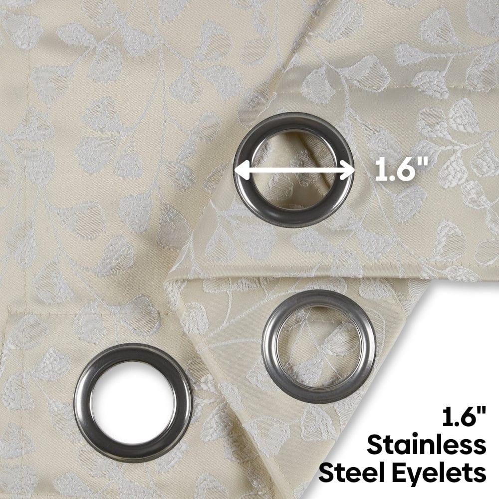 Ginkgo Serenity Curtain Set, Champange