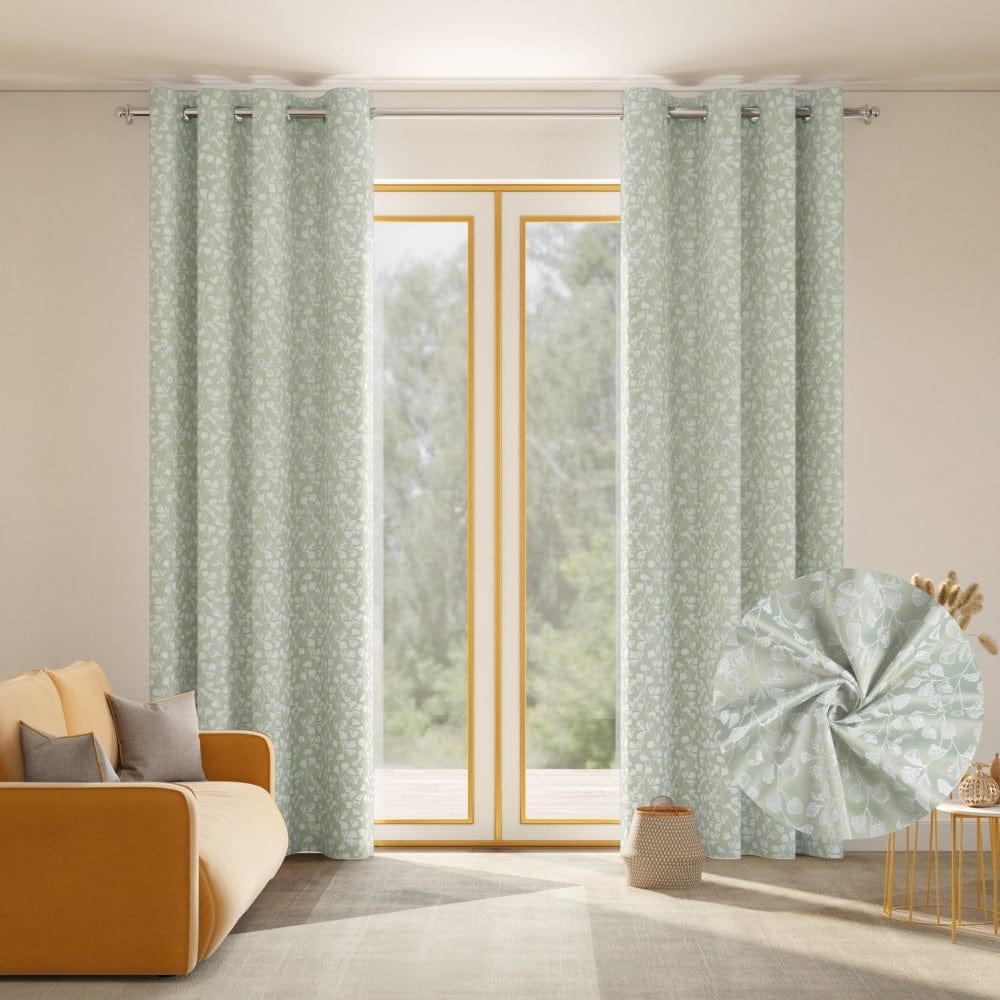 Ginkgo Serenity Curtain Set, Celadon