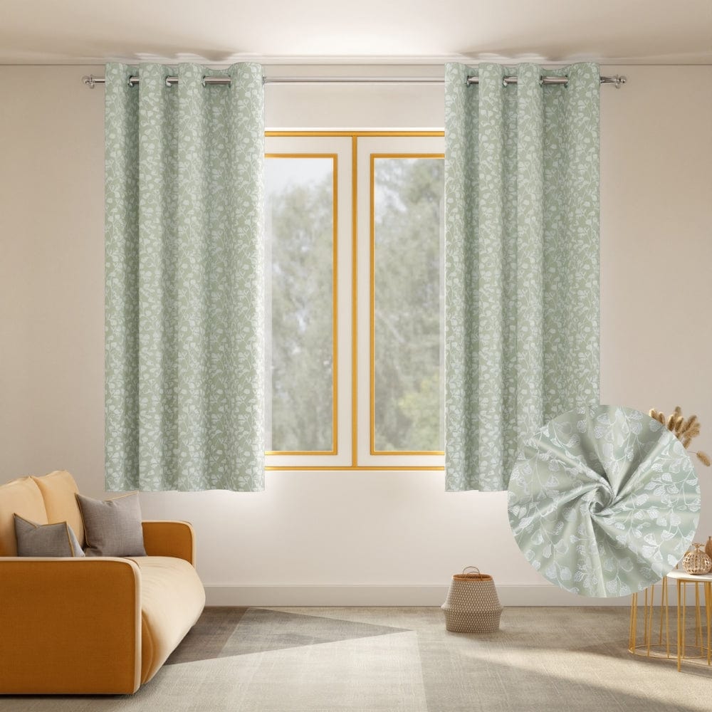 Ginkgo Serenity Curtain Set, Celadon