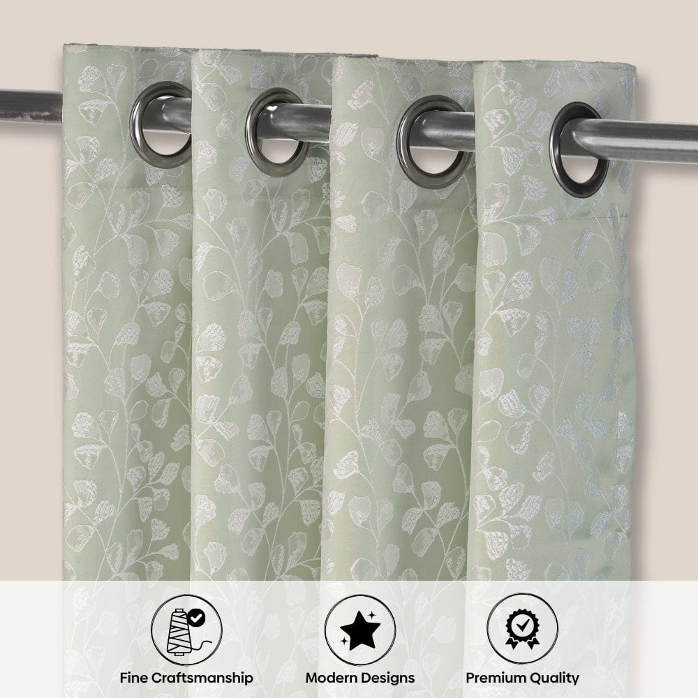 Ginkgo Serenity Curtain Set, Celadon
