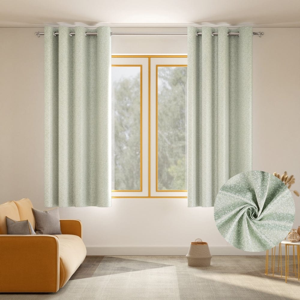 Willow Breeze Curtain Set, Celadon
