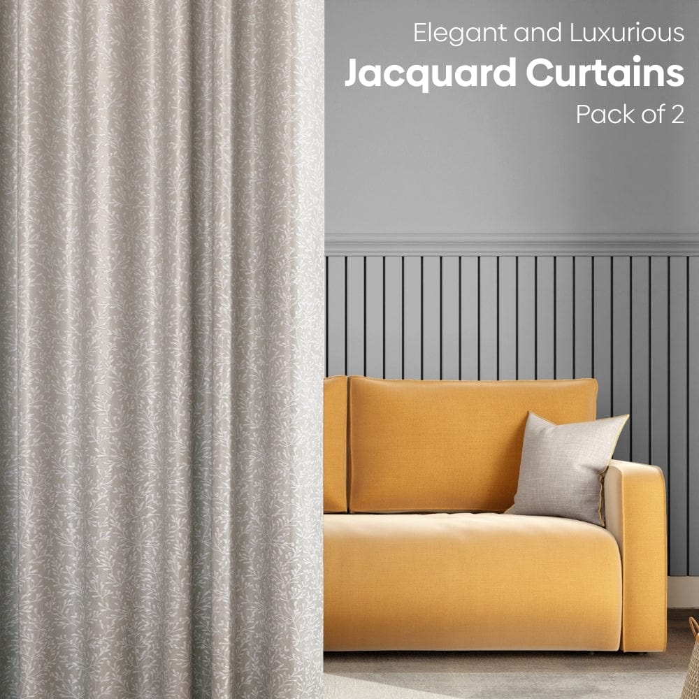 Willow Breeze Curtain Set, Ivory