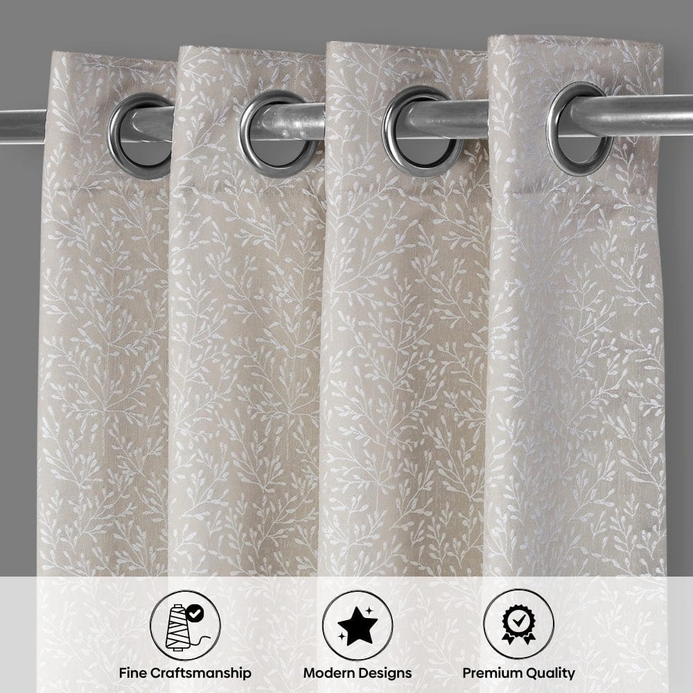 Willow Breeze Curtain Set, Ivory