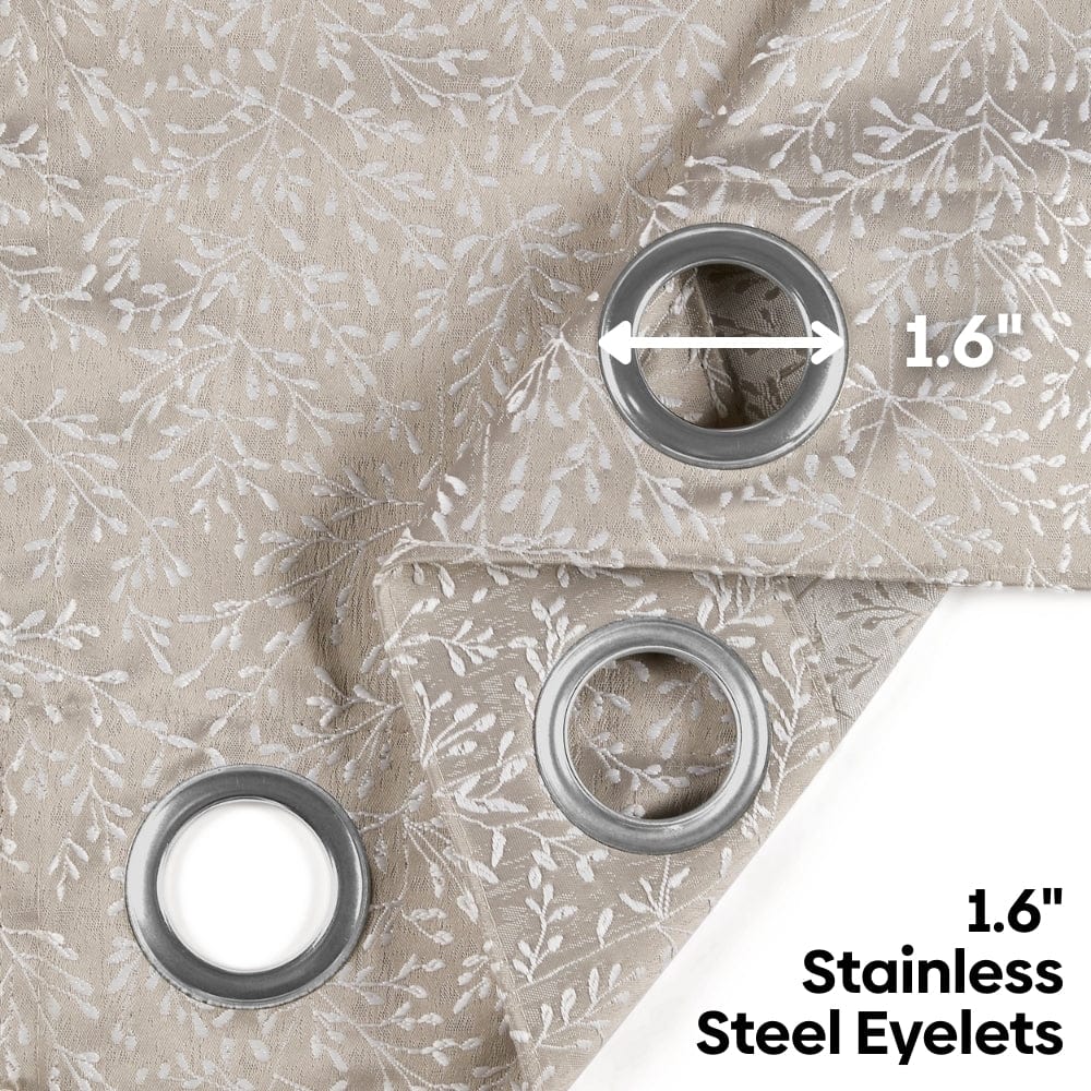 Willow Breeze Curtain Set, Ivory