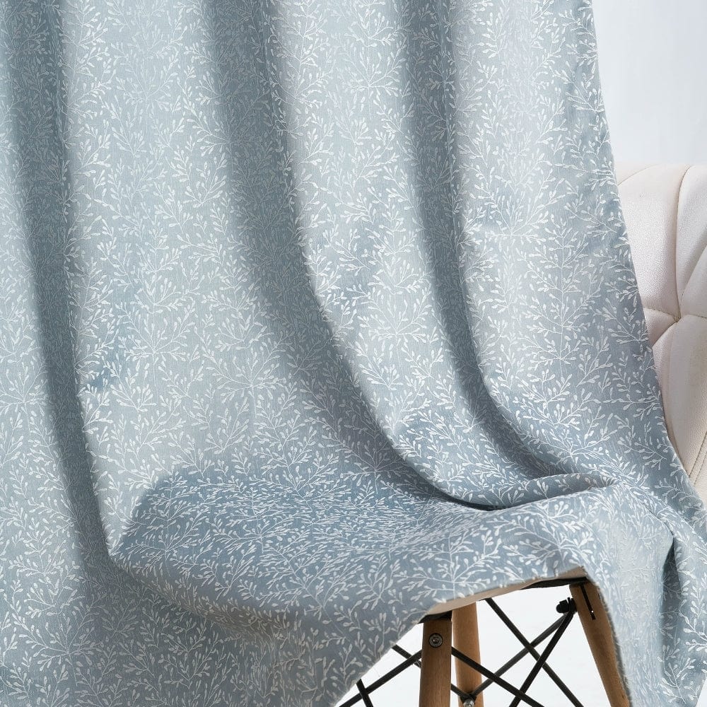 Willow Breeze Curtain Set, Frost Blue