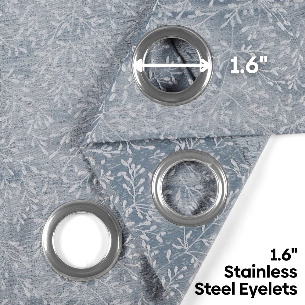 Willow Breeze Curtain Set, Frost Blue