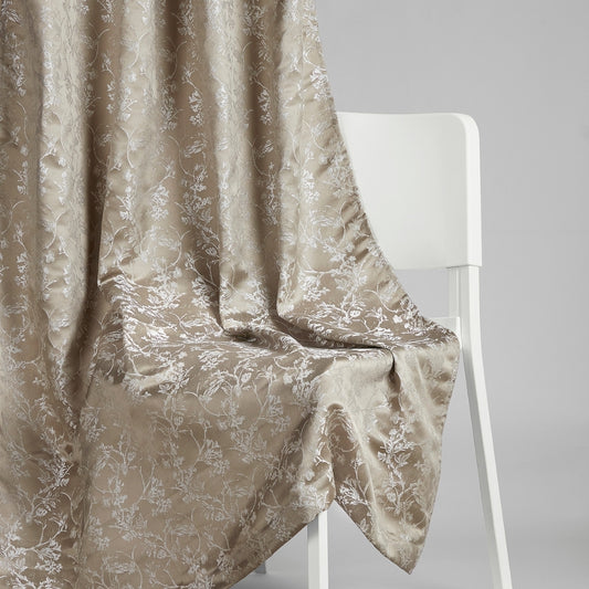Polyester Jacquard  Curtains Shadowlace Fern, Stone