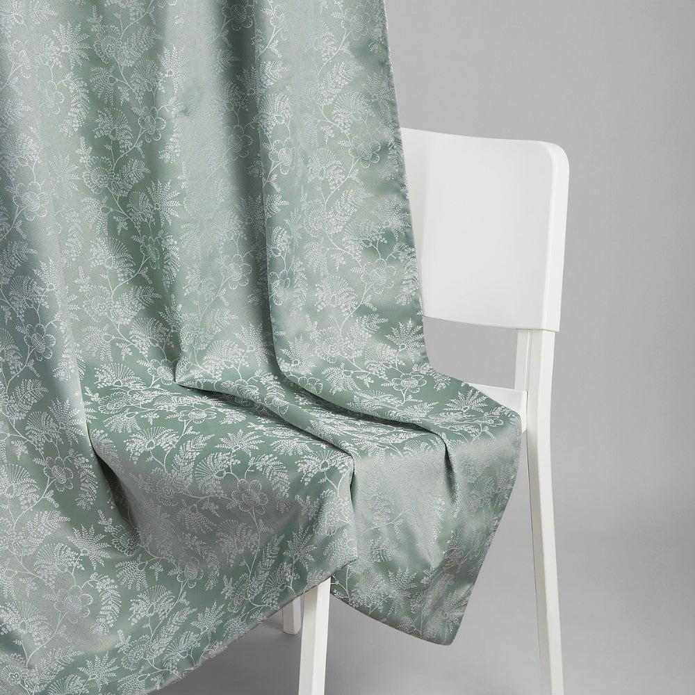 Polyester Jacquard Curtains Verdant Bloom, Mint - Jacquard Curtains | haus & kinder