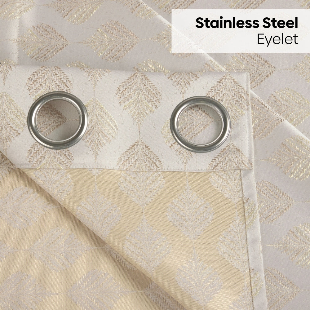 Polyester Jacquard Curtains Golden Plume, Sand