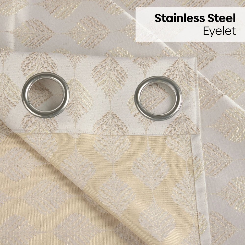 Polyester Jacquard Curtains Golden Plume, Sand - Jacquard Curtains | haus & kinder