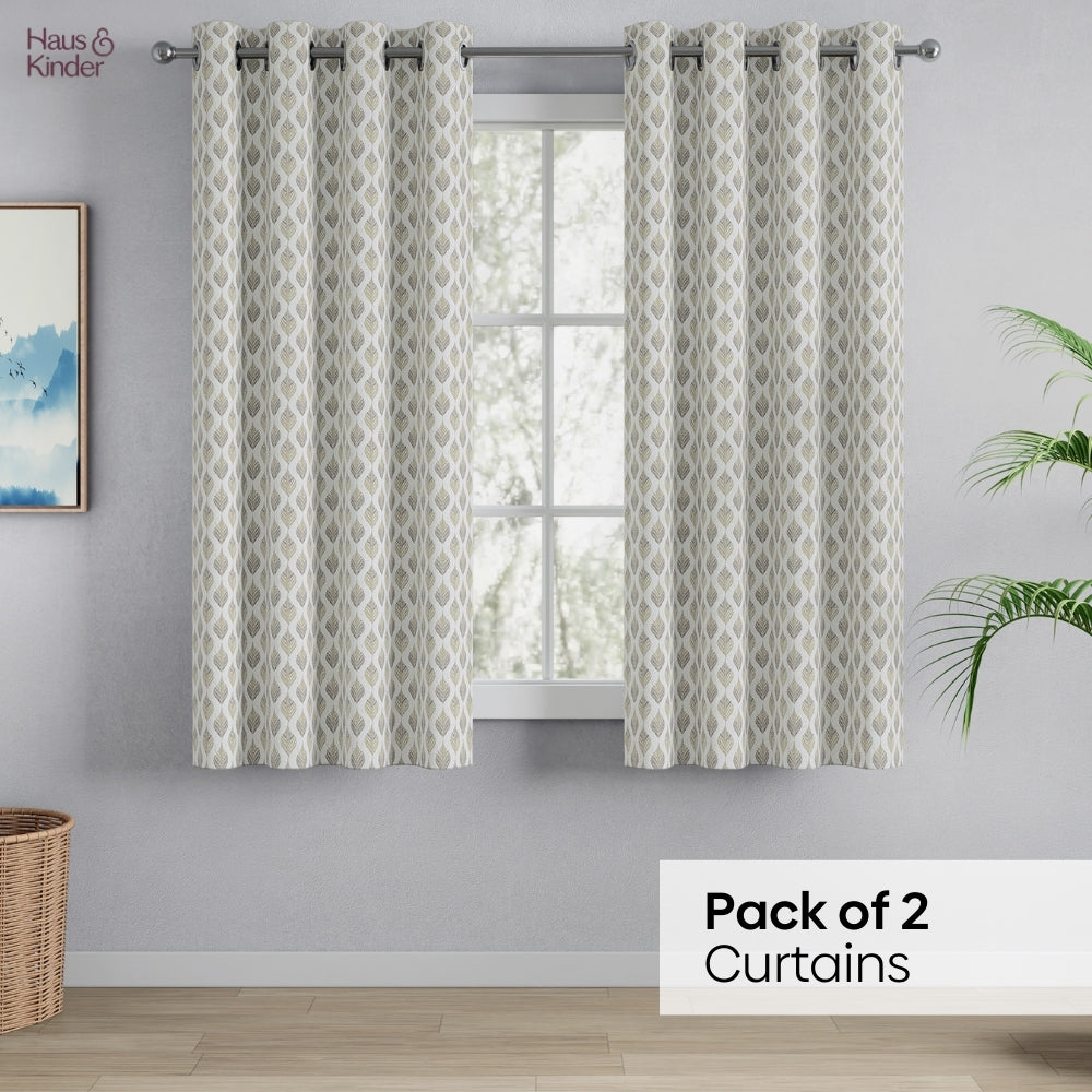 Polyester Jacquard Curtains Silverleaf Harmony, Grey