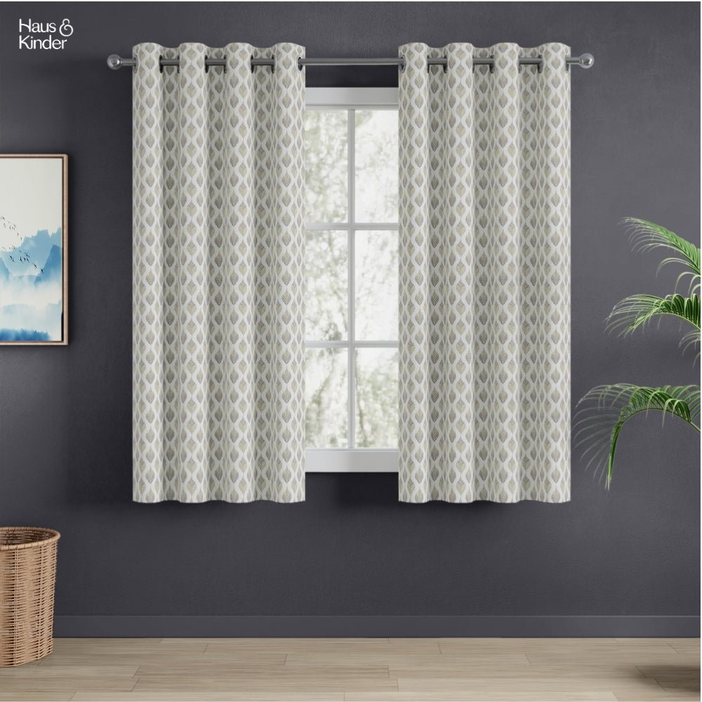 Polyester Jacquard Curtains Silverleaf Harmony, Grey - Jacquard Curtains | haus & kinder