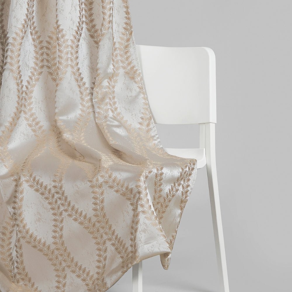 Polyester Jacquard Curtain Stonevine Emboss, Stone - Jacquard Curtains | haus & kinder