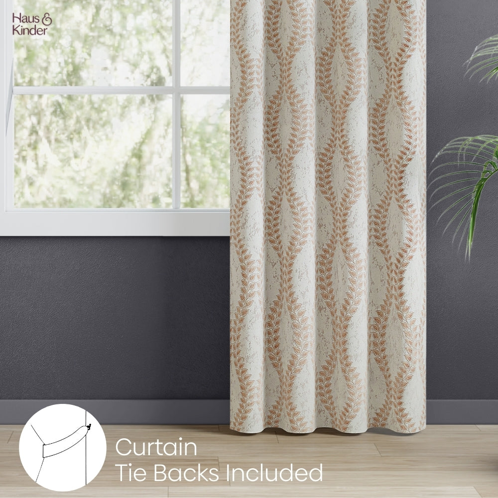 Polyester Jacquard  Curtain Stonevine Emboss, Stone