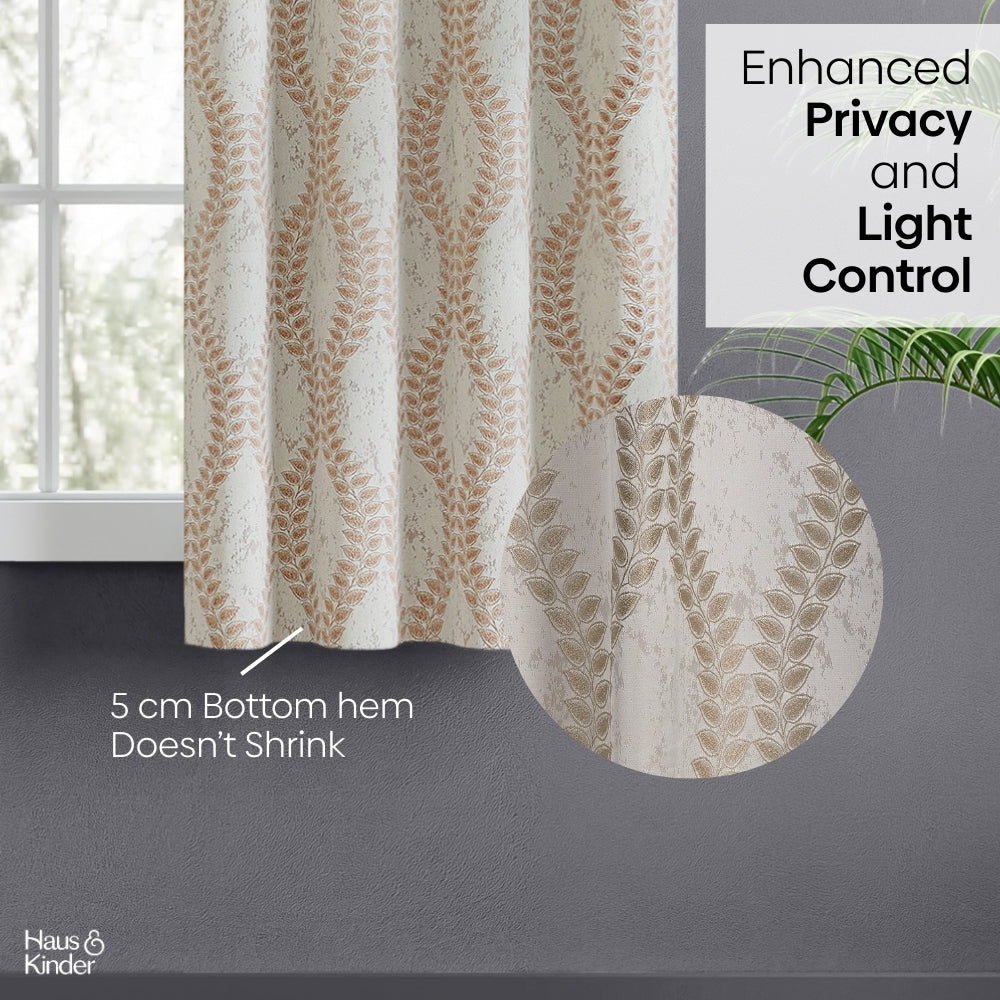 Polyester Jacquard Curtain Stonevine Emboss, Stone