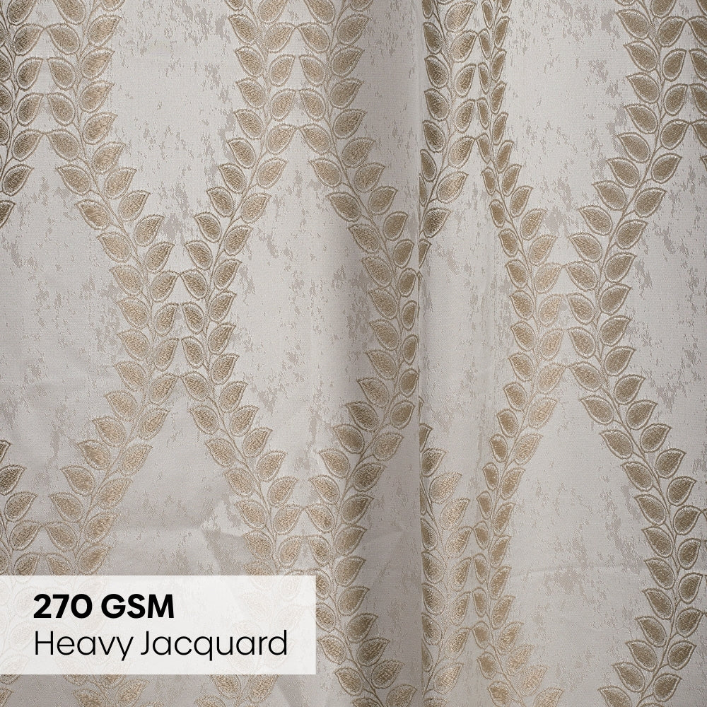 Polyester Jacquard  Curtain Stonevine Emboss, Stone