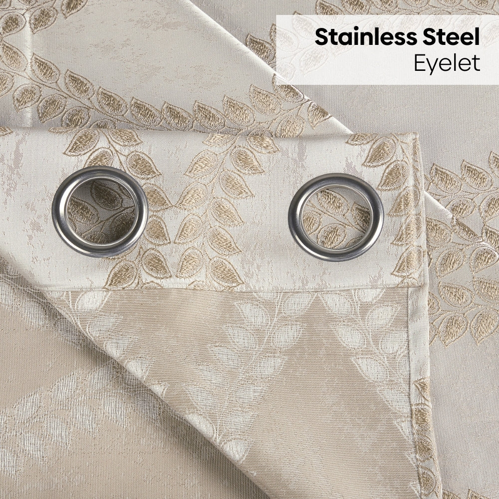 Polyester Jacquard  Curtain Stonevine Emboss, Stone