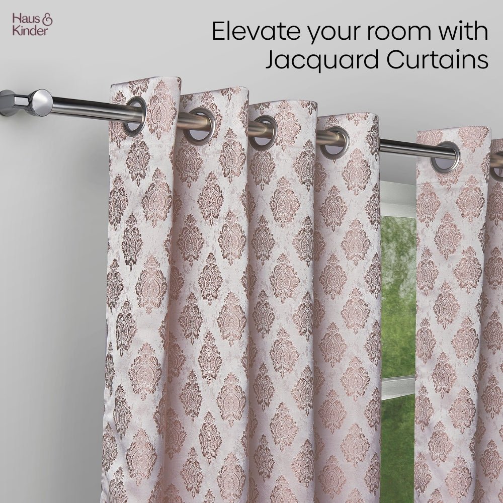 Polyester Jacquard Curtain Sandalwood Heritage, Sand - Jacquard Curtains | haus & kinder