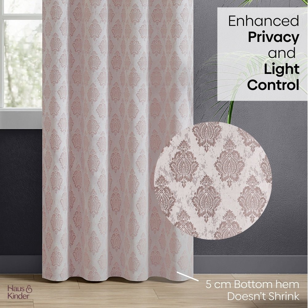 Polyester Jacquard Curtain Sandalwood Heritage, Sand - Jacquard Curtains | haus & kinder