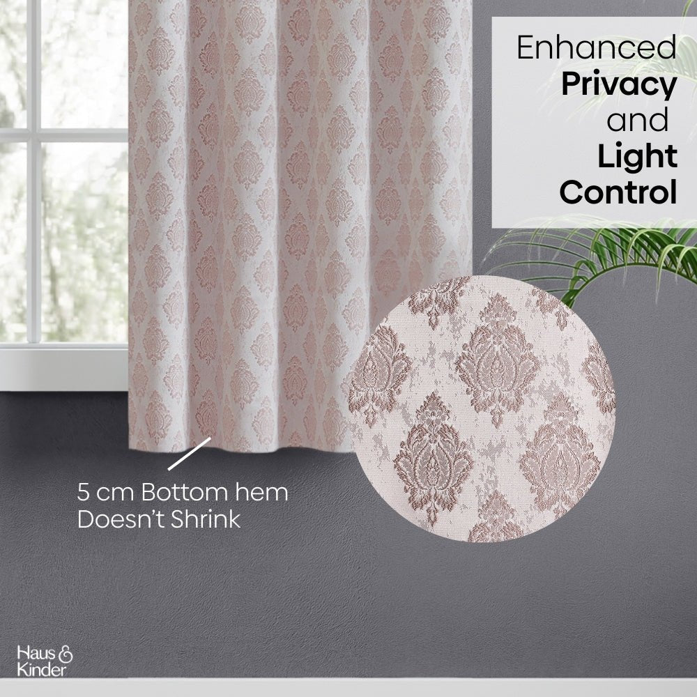 Polyester Jacquard Curtain Sandalwood Heritage, Sand - Jacquard Curtains | haus & kinder