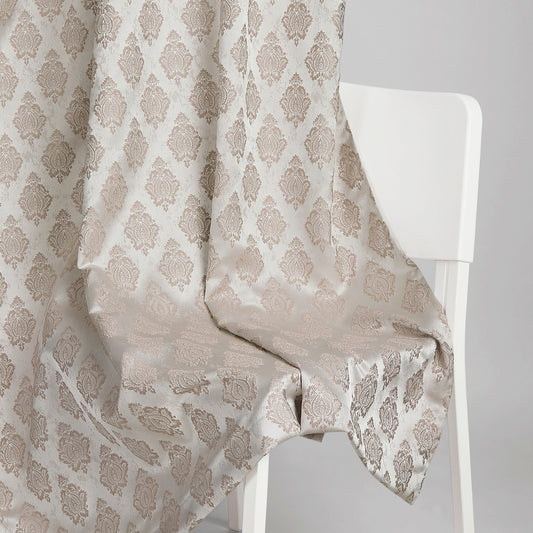 Polyester Jacquard  Curtain Stonehaven Damask, Stone