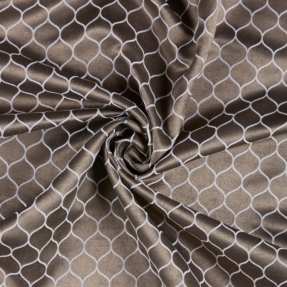 Mosaic Mirage Curtain Set, Coffee