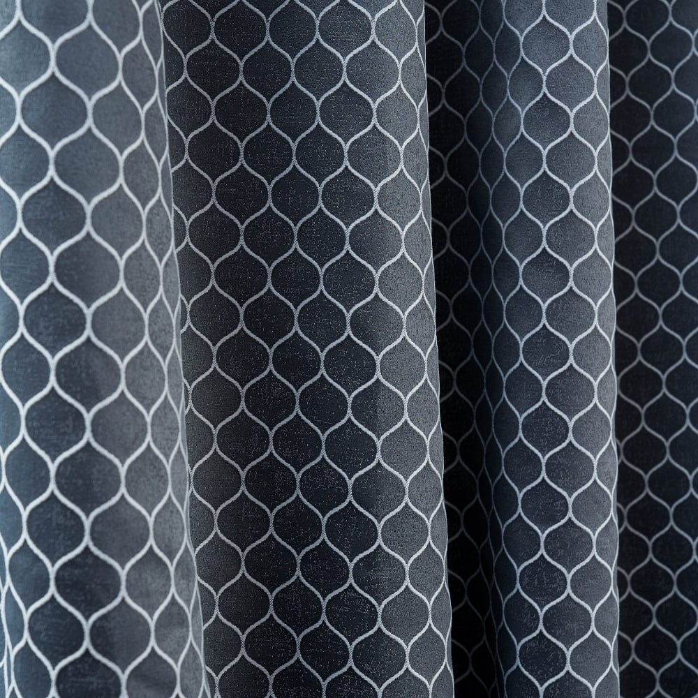 Mosaic Mirage Curtain Set, Slate