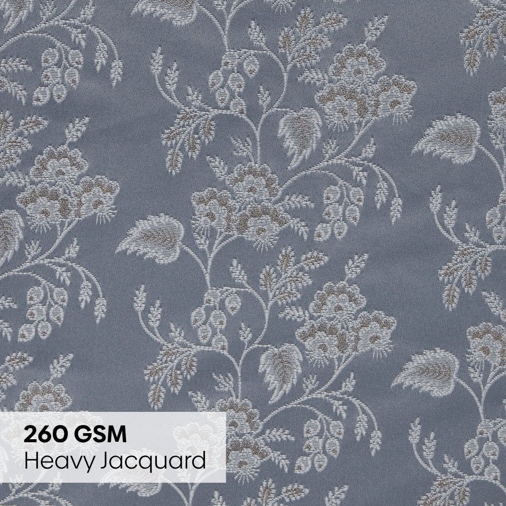 Vintage Bloom Cotton Printed Pack Of 1 Curtain, Grey - Cotton Printed Curtains | haus & kinder