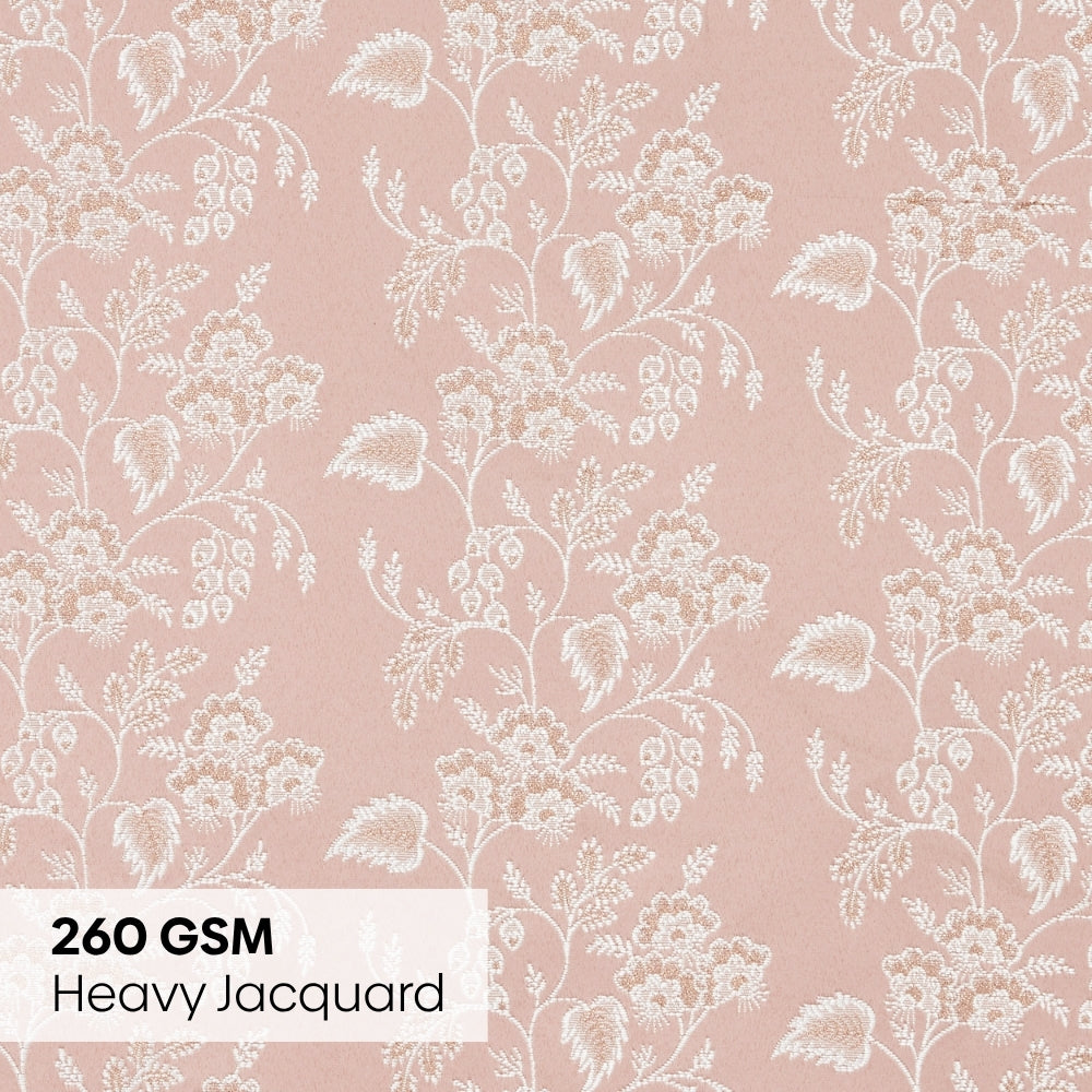 Vintage Bloom Cotton Printed Pack Of 2 Curtain, Pink