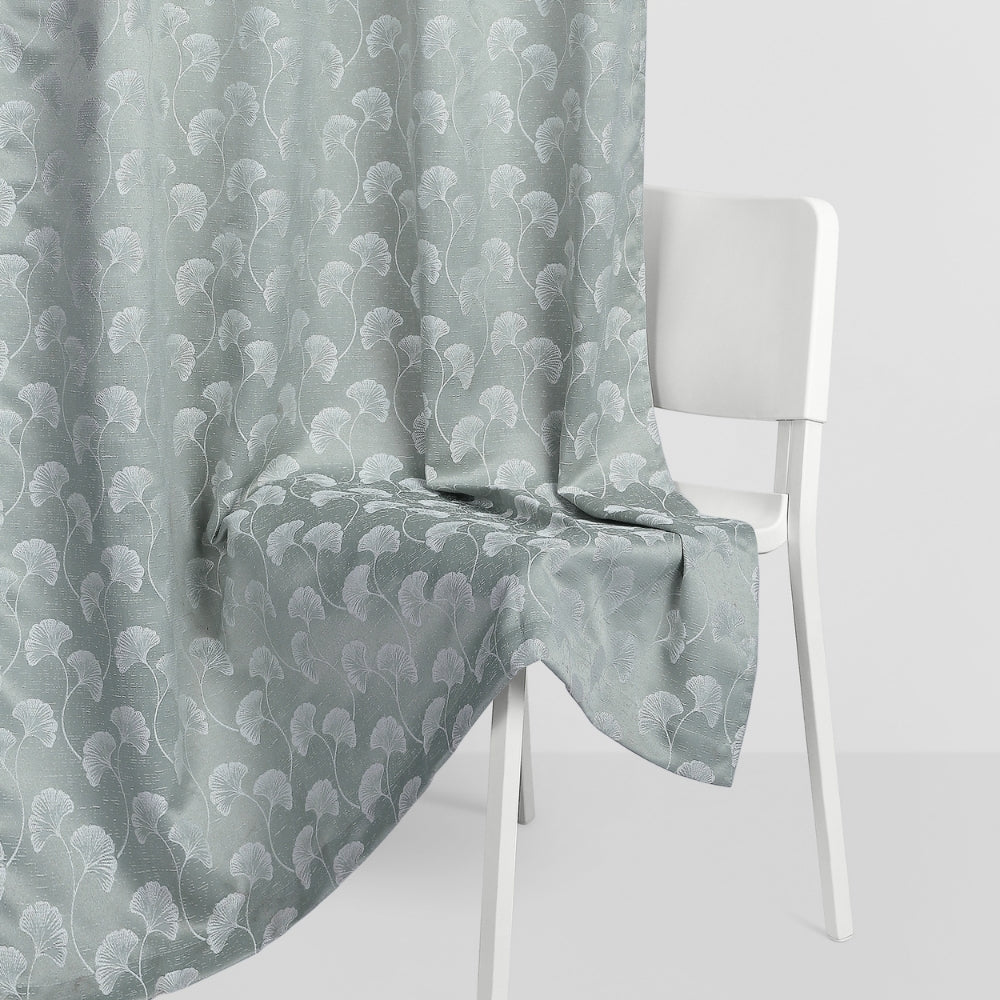Spring Trellis Cotton Printed Pack Of 2 Curtain, Mint