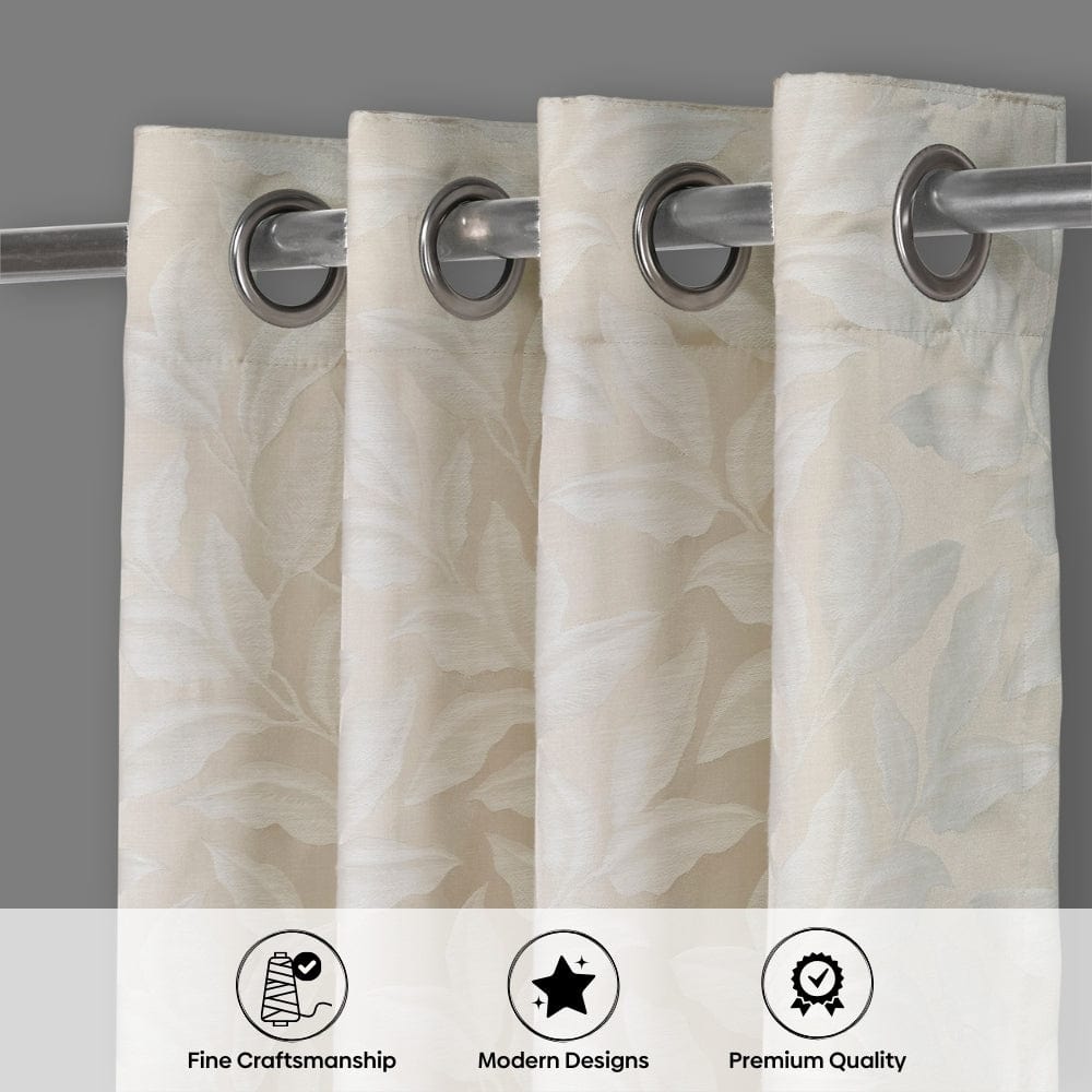 Botanic Hush Curtain Set, Pearl