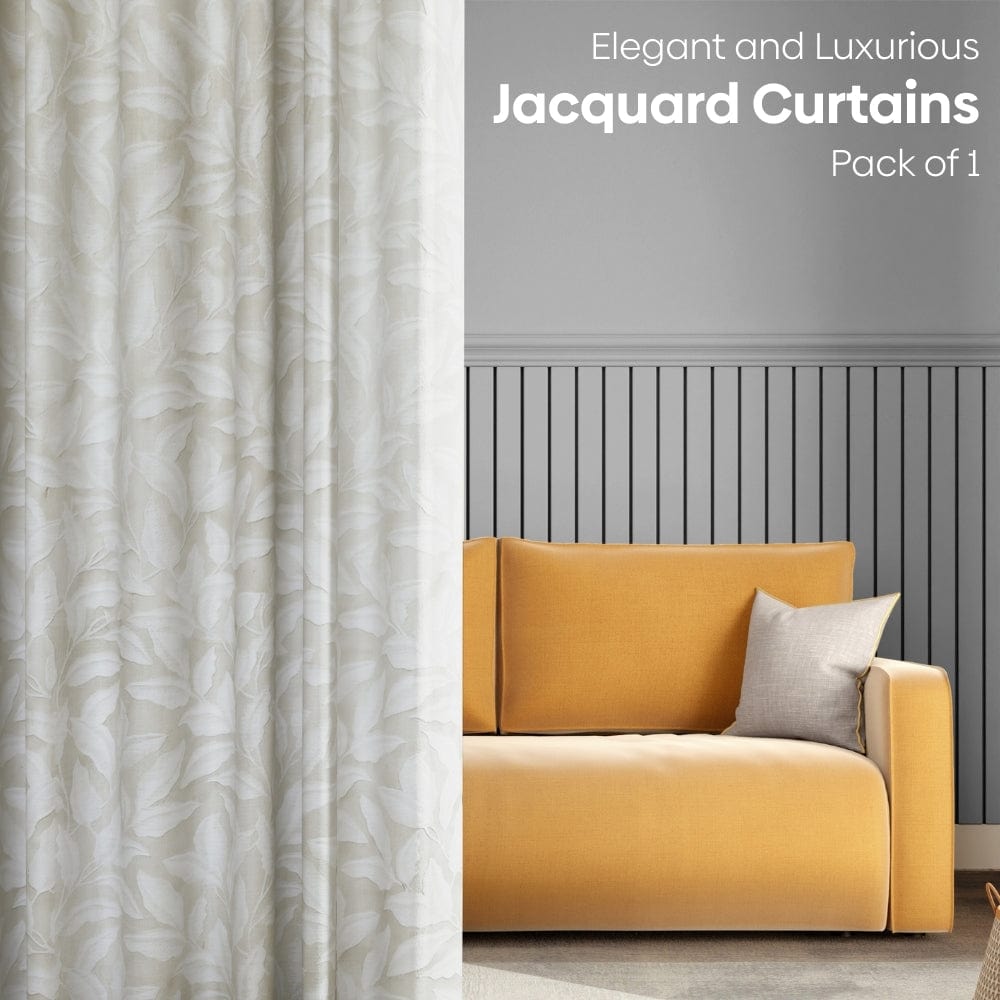 Botanic Hush Curtain, Ivory