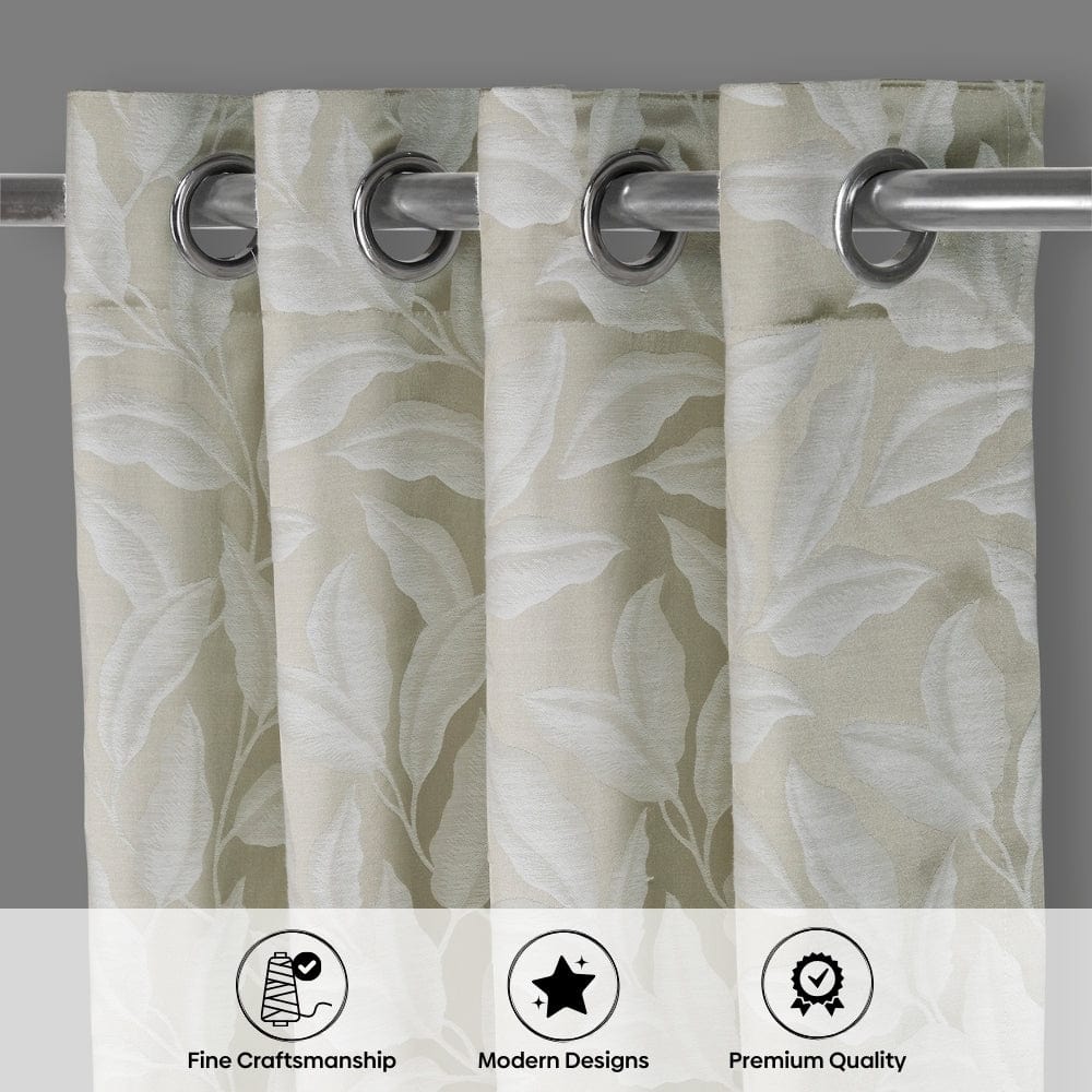 Botanic Hush Curtain, Ivory