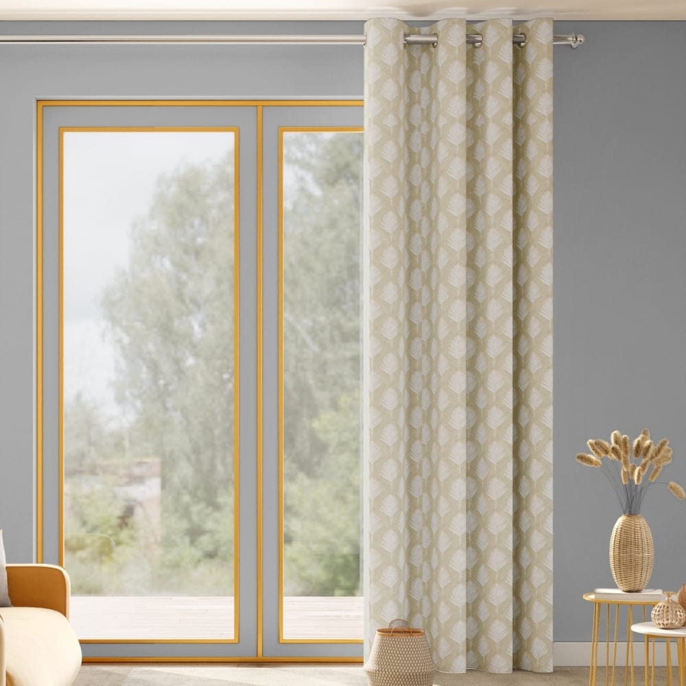 Palm Charm Curtain Set, Caramel