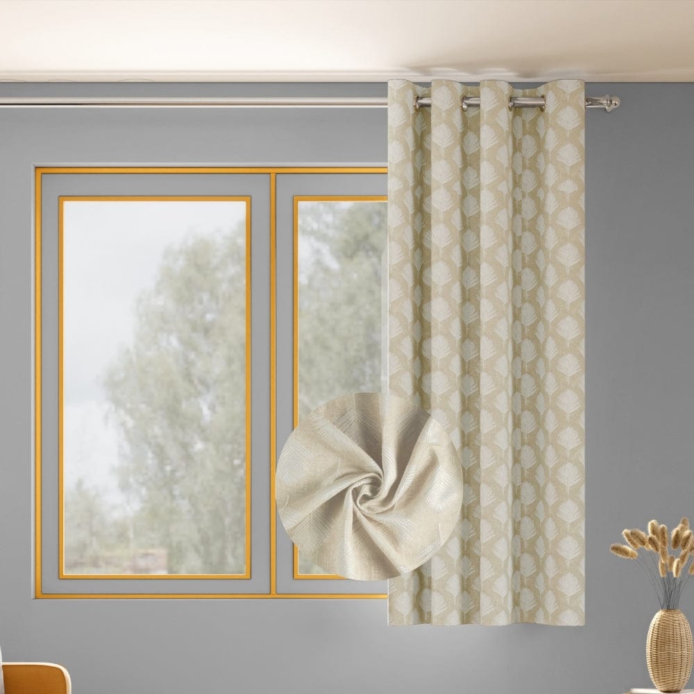 Palm Charm Curtain, Caramel