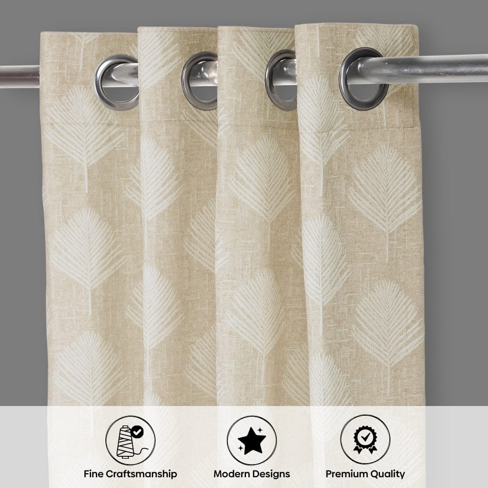 Palm Charm Curtain, Caramel