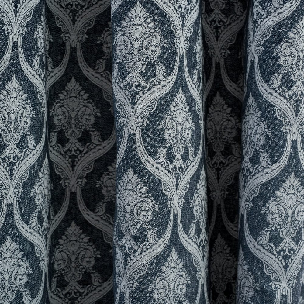 Ornate Symphony Curtain, Sapphire - Jacquard Curtains | haus & kinder