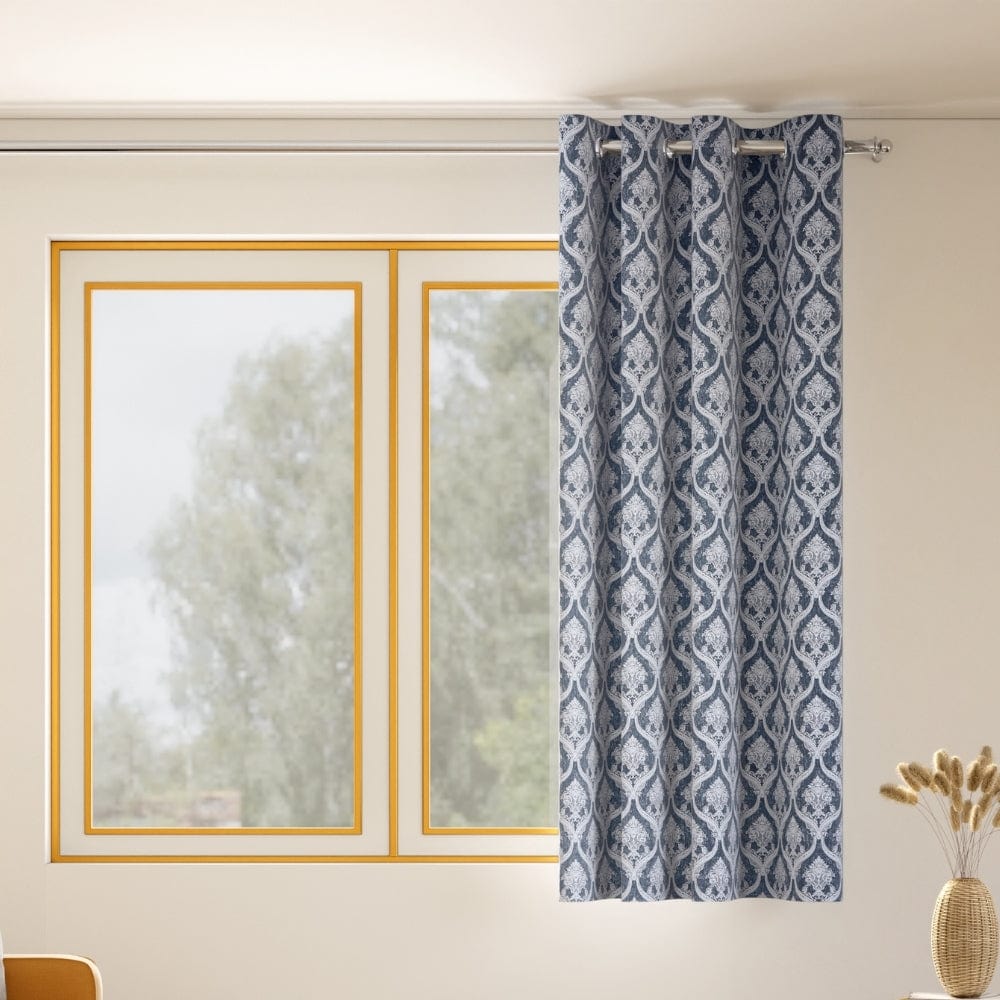 Ornate Symphony Curtain Set, Sapphire