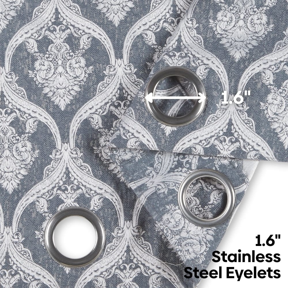 Ornate Symphony Curtain Set, Sapphire