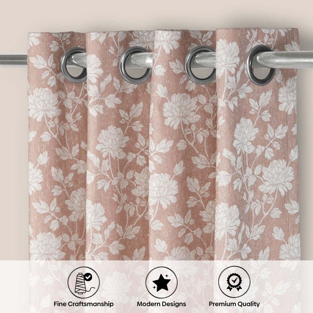 Château Rose Curtain Set, Blush