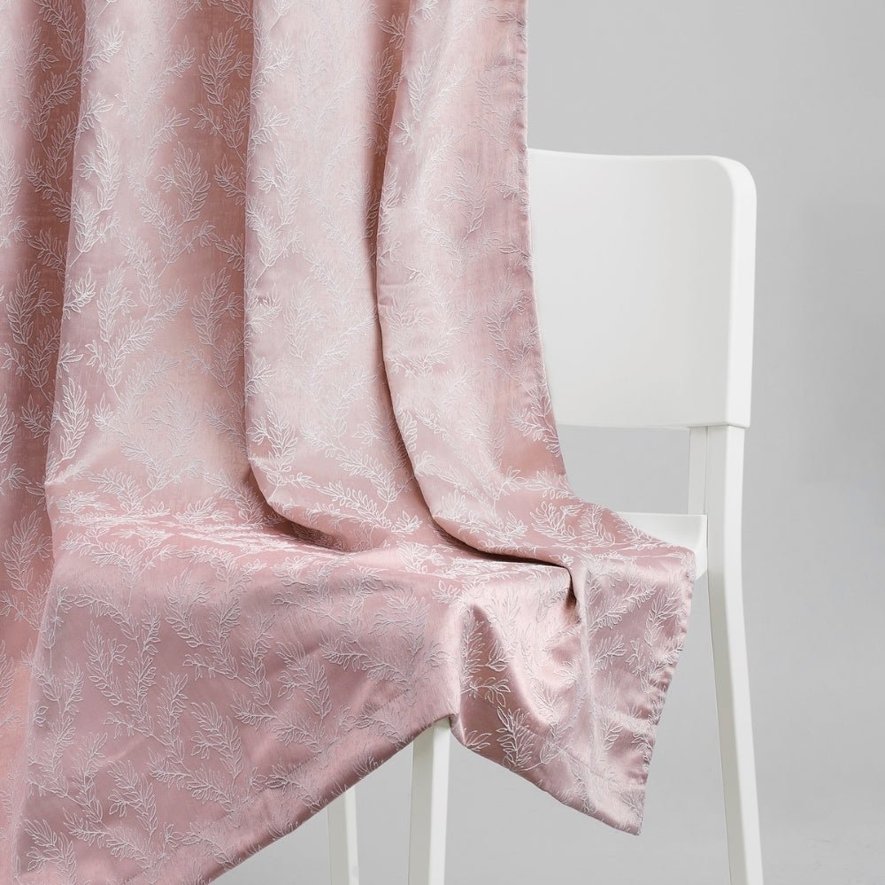 Polyester Jacquard Curtains Whispering Willow, Pink - Jacquard Curtains | haus & kinder